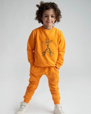 Buggy Hose Set Neon Orange Giraffe