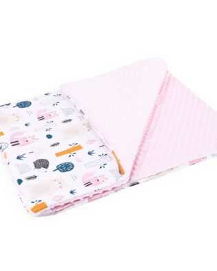 Bamko Minky-Decke 75x100cm Wald Rosa