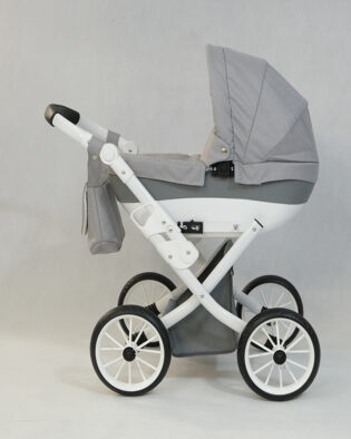 Exklusiver Puppenwagen in stylischem Farben - Luxo Aurora für Kinder ab 3 Jahre - 26,5, Grau