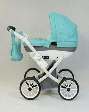 Exklusiver Puppenwagen in stylischem Farben - Luxo Aurora für Kinder ab 3 Jahre - 26,5, Blau