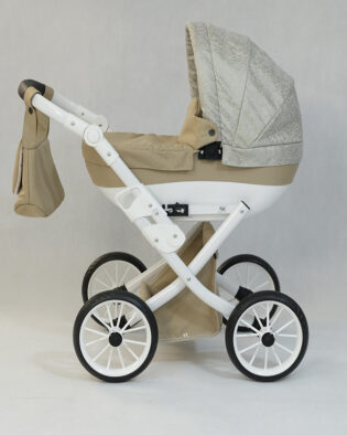 Exklusiver Puppenwagen in stylischem Farben Beige - Luxo Aurora für Kinder ab 3 Jahre