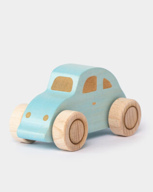 Schiebeauto Blau – Holzspielzeug für Kinder und Babys ab 1 Jahr