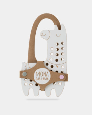 Hölzernes Schnürspielzeug Montessori - Mona das Lama für Kinder ab