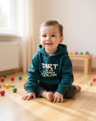 Kinder Hoodie mit lustigem Aufdruck - Jungen und Mädchen Kapuzenpullover mit Kängurutasche